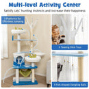 Multi-level Cat Tower with Sisal Covered Scratching Posts-Blue by LJGDeals