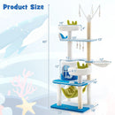 Multi-level Cat Tower with Sisal Covered Scratching Posts-Blue by LJGDeals
