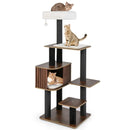 Multi-level Cat Tree for Indoor Cat 59.5 inch Tall Cat Tower with Cushion Top Perch by LJGDeals