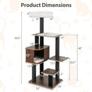 Multi-level Cat Tree for Indoor Cat 59.5 inch Tall Cat Tower with Cushion Top Perch by LJGDeals
