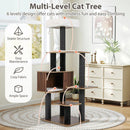 Multi-level Cat Tree for Indoor Cat 59.5 inch Tall Cat Tower with Cushion Top Perch by LJGDeals