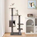 Multi-level Cat Tree for Indoor Cat 59.5 inch Tall Cat Tower with Cushion Top Perch by LJGDeals
