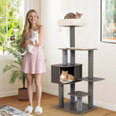 Multi-level Cat Tree for Indoor Cat 59.5 inch Tall Cat Tower with Cushion Top Perch by LJGDeals