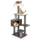 Multi-level Cat Tree for Indoor Cat 59.5 inch Tall Cat Tower with Cushion Top Perch by LJGDeals