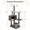 Multi-level Cat Tree for Indoor Cat 59.5 inch Tall Cat Tower with Cushion Top Perch by LJGDeals
