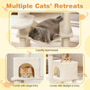 Multi-level Cat Tree Modern Cat Tower with Upholstered Perch and 2 Cat Condo by DirectDeals
