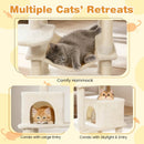Multi-level Cat Tree Modern Cat Tower with Upholstered Perch and 2 Cat Condo by LJGDeals
