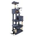 Multi-level Cat Tree Modern Cat Tower with Upholstered Perch and 2 Cat Condo by LJGDeals