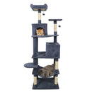 Multi-level Cat Tree Modern Cat Tower with Upholstered Perch and 2 Cat Condo by LJGDeals