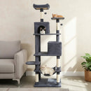 Multi-level Cat Tree Modern Cat Tower with Upholstered Perch and 2 Cat Condo by LJGDeals