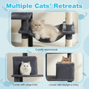 Multi-level Cat Tree Modern Cat Tower with Upholstered Perch and 2 Cat Condo by LJGDeals