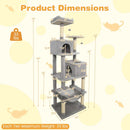 Multi-level Cat Tree Modern Cat Tower with Upholstered Perch and 2 Cat Condo by LJGDeals