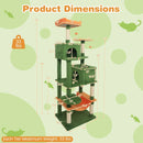 Multi-level Cat Tree Modern Cat Tower with Upholstered Perch and 2 Cat Condo by DirectDeals
