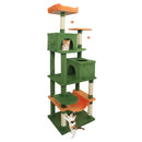 Multi-level Cat Tree Modern Cat Tower with Upholstered Perch and 2 Cat Condo by LJGDeals