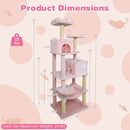 Multi-level Cat Tree Modern Cat Tower with Upholstered Perch and 2 Cat Condo by LJGDeals