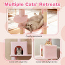 Multi-level Cat Tree Modern Cat Tower with Upholstered Perch and 2 Cat Condo by LJGDeals