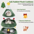 Christmas Cat Tree with 3 Platforms & Top Perch by LJGDeals
