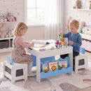 Multi-purpose Activity Kids Table and Chairs Set with Double-sided Tabletop