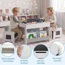 Multi-purpose Activity Kids Table and Chairs Set with Double-sided Tabletop