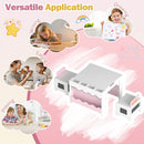 Multi-purpose Activity Kids Table and Chairs Set with Double-sided Tabletop