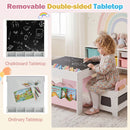 Multi-purpose Activity Kids Table and Chairs Set with Double-sided Tabletop