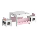 Multi-purpose Activity Kids Table and Chairs Set with Double-sided Tabletop