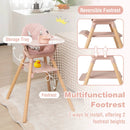 6-in-1 Baby High Chair with Removable Dishwasher and Safe Tray-White by LJGDeals