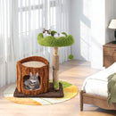 Multifunctional Cat Tree Cat Tower with Scratching Posts and Top Perch-Brown by LJGDeals