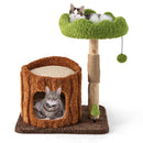 Multifunctional Cat Tree Cat Tower with Scratching Posts and Top Perch-Brown by LJGDeals