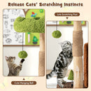 Multifunctional Cat Tree Cat Tower with Scratching Posts and Top Perch-Brown by LJGDeals