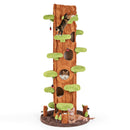 90.5 Inch Tall Multifunctional Cat Tree with Private Condos for Indoor Cats-Brown by LJGDeals