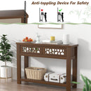 2-Tier Console Table with Drawers and Open Storage Shelf by DirectDeals
