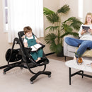 Multifunctional Folding Baby High Chair with Rolling Wheels and Adjustable Height by LJGDeals
