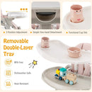 Multifunctional Folding Baby High Chair with Rolling Wheels and Adjustable Height by LJGDeals