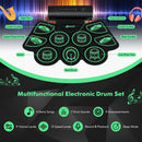 Electronic Drum Set with 2 Build-in Stereo Speakers for Kids