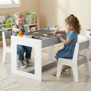 Multifunctional Kids Table and 2 Chairs Set with Chalkboard by LJGDeals