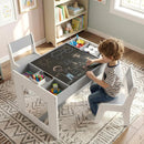 Multifunctional Kids Table and 2 Chairs Set with Chalkboard by LJGDeals