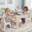 Multifunctional Kids Table and 2 Chairs Set with Chalkboard by LJGDeals