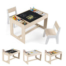 Multifunctional Kids Table and 2 Chairs Set with Chalkboard by LJGDeals