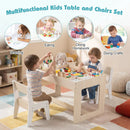 Multifunctional Kids Table and 2 Chairs Set with Chalkboard by LJGDeals