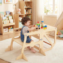 Multifunctional Kids Kitchen Step Stool with Removable Safety Bar and Fixing Buckles by LJGDeals