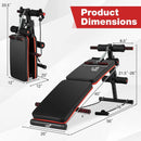 Multifunctional Sit up Bench 4 Position Adjustable Metal Workout Bench by LJGDeals