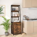 Multifunctional Tall Bookcase with Open Shelves and Storage Drawers by LJGDeals