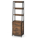 Multifunctional Tall Bookcase with Open Shelves and Storage Drawers by LJGDeals