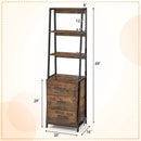 Multifunctional Tall Bookcase with Open Shelves and Storage Drawers by LJGDeals