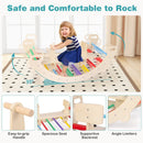 4-in-1 Multifunctional Wooden Climbing Toys with Rocker and Crawling Tunnel-Multicolor by LJGDeals