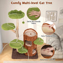 Multi-level Cat Tree with Double Decker Cat House and Sisal Panel-Brown by LJGDeals