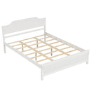Solid Wood Platform Bed Frame with Headboard in White by LJGDeals