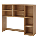 Desktop Bookshelf with 7 Open Cubbies and 3 Adjustable Shelves-Brown by DirectDeals
