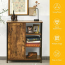 Multipurpose Freestanding Storage Cabinet with 3 Open Shelves and Doors by LJGDeals